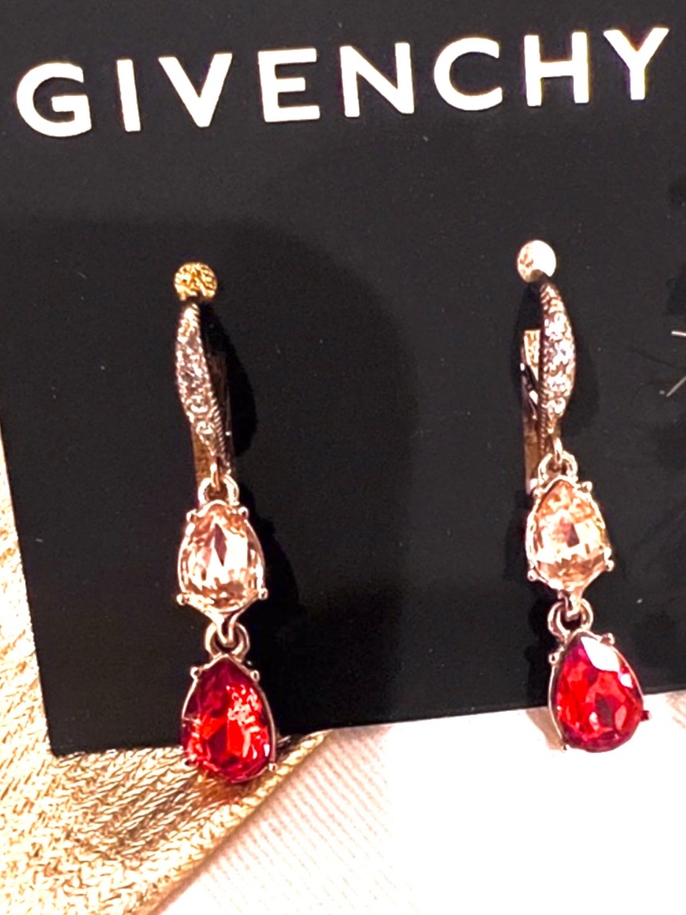 NEW Authentic Givenchy Gold 
Teardrops earrings